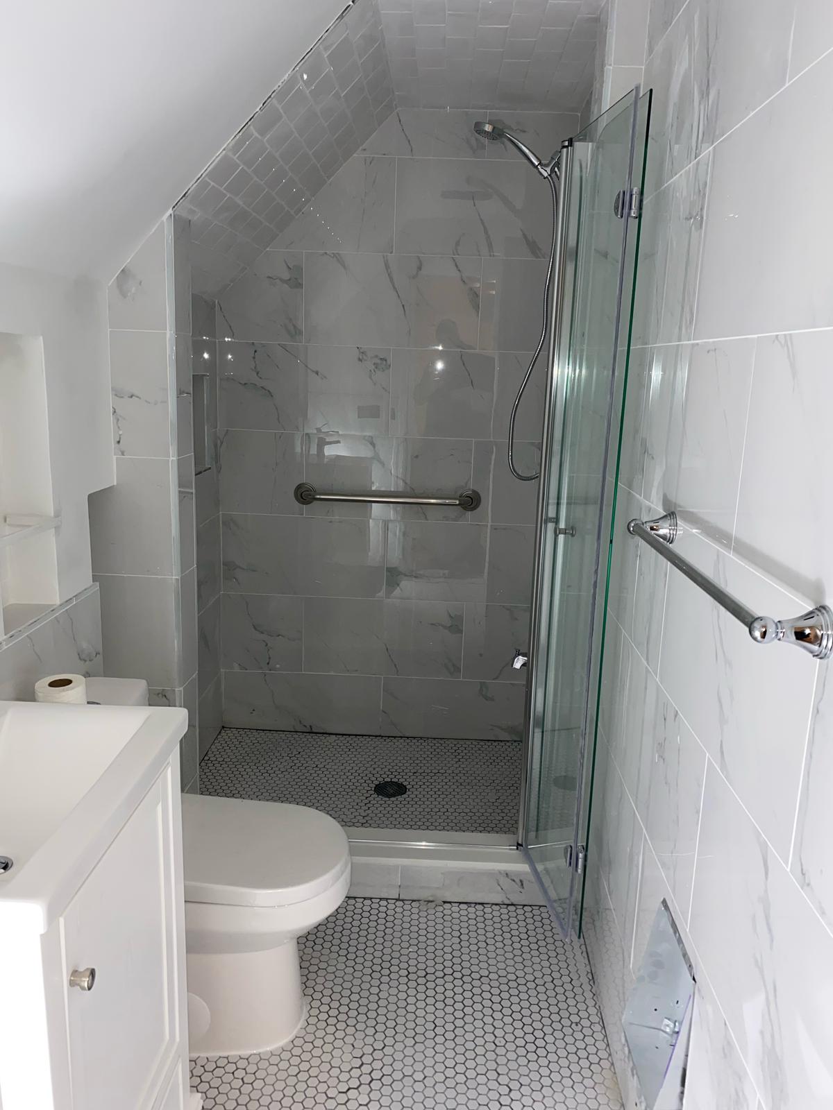 Bathroom remodeling project by GR Construction